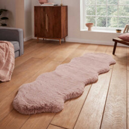 Rose Plain Shaggy Luxurious , Modern Rug For Living Room And Bedroom-60Cm X 180Cm - thumbnail 4