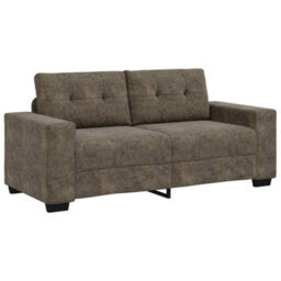 Vidaxl Loveseat Sofa With Cushion Dark Grey Artificial Leather - thumbnail 2