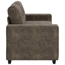 Vidaxl Loveseat Sofa With Cushion Dark Grey Artificial Leather - thumbnail 5