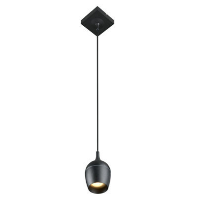 Lucide Preston Modern Pendant Light Bathroom - 10Cm - 1Xgu10 - Ip44 - Black - Special Offer - image 1