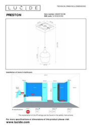 Lucide Preston Modern Pendant Light Bathroom - 10Cm - 1Xgu10 - Ip44 - Black - Special Offer - thumbnail 4