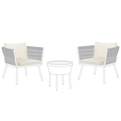 Beliani Outdoor Cushion Cover Set Gargano Light Beige - image 1