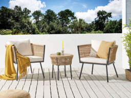 Beliani Outdoor Cushion Cover Set Gargano Light Beige - thumbnail 2