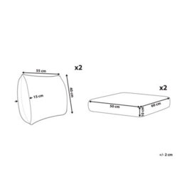 Beliani Outdoor Cushion Cover Set Gargano Light Beige - thumbnail 3