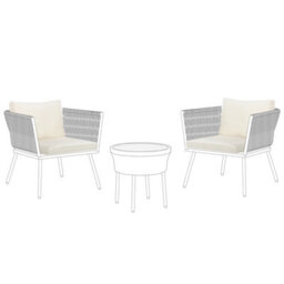 Beliani Outdoor Cushion Cover Set Gargano Light Beige - thumbnail 1