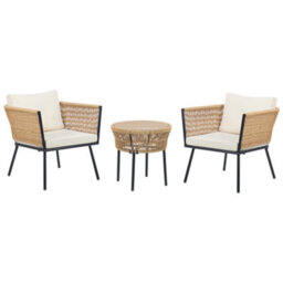 Beliani Outdoor Cushion Cover Set Gargano Light Beige - thumbnail 4