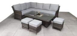 Signature Weave Edwina Wicker Corner Sofa Gas Lift Dining Table Set Ice Bucket - thumbnail 4
