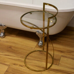 Nouveau Round Coffee Table With Glass Top, 710mm X 380mm - Brass/glass - Balterley - thumbnail 2