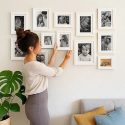 Urbn-Living Urbnliving 10 Piece White Photo Frame Set Modern Wall Mountable And Freestanding Gallery Style - thumbnail 4