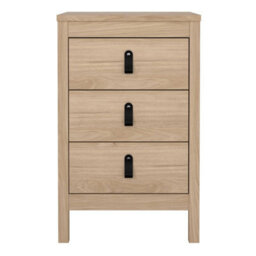 Wyld Haus Wildberry Natural Oak Bedside Table, 3 Drawers - thumbnail 3