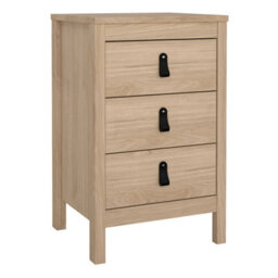 Wyld Haus Wildberry Natural Oak Bedside Table, 3 Drawers - thumbnail 2