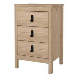 Wyld Haus Wildberry Natural Oak Bedside Table, 3 Drawers - thumbnail 4