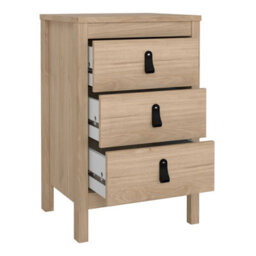 Wyld Haus Wildberry Natural Oak Bedside Table, 3 Drawers - thumbnail 7