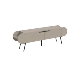 Fwstyle 2 Door Capsule Tv Stand Entertainment Unit Sandstone - thumbnail 4