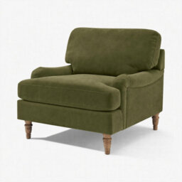 Furniturebox Uk Bernie Green Chenille Fabric Armchair - thumbnail 8