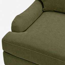Furniturebox Uk Bernie Green Chenille Fabric Armchair - thumbnail 4