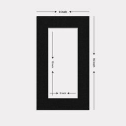 Ak Frames 16X9 Black Picture Mounts To Fit 12X5 Aperture Size - Mount Board Only (No Frame Included) - thumbnail 3