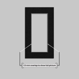 Ak Frames 16X9 Black Picture Mounts To Fit 12X5 Aperture Size - Mount Board Only (No Frame Included) - thumbnail 4