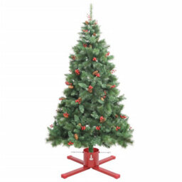 Berkfield Christmas Tree Stand Red 61X61X15.5 Cm - thumbnail 3