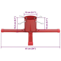 Berkfield Christmas Tree Stand Red 61X61X15.5 Cm - thumbnail 9