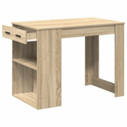 Berkfield Desk With Drawer And Shelf Sonoma Oak 102X62X77.5 Cm Engineered Wood - thumbnail 5