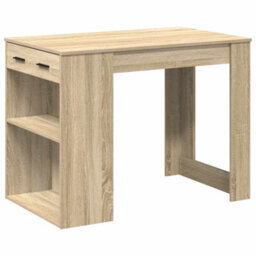 Berkfield Desk With Drawer And Shelf Sonoma Oak 102X62X77.5 Cm Engineered Wood - thumbnail 2