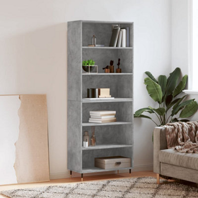 Berkfield Highboard Concrete Grey 69.5X32.5X180 Cm Engineered Wood - image 1