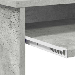 Berkfield Grey Computer Desk Concrete Grey - thumbnail 9