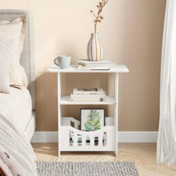 Square Design Small Bedside Table With Storage - thumbnail 5