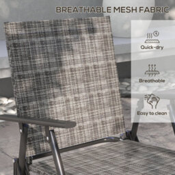 Outsunny Patio Furniture Set, Garden Set W/ Table, Foldable Chairs, A Loveseat - thumbnail 4