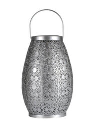 "Paulmann Pauleen 48295 Led Solar Lantern ""sunshine"" Temptation 27.5 Cm Silver Ip44 Solar Light"