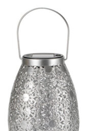 Pauleen 48295 Led Solar Lantern Sunshine Temptation 27.5 Cm Silver Ip44 Solar Light - thumbnail 3