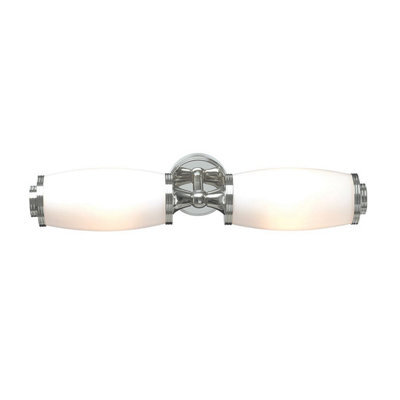Luminosa Lighting Luminosa Eliot 2 Light Bathroom Twin Wall Light Polished Chrome Ip44, G9 - image 1