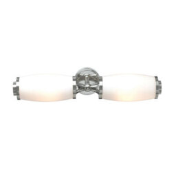Luminosa Lighting Luminosa Eliot 2 Light Bathroom Twin Wall Light Polished Chrome Ip44, G9 - thumbnail 1