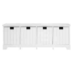 Orsina Compact Design White Drawer Bench, Modern Design Chest Of Drawers For Livingroom, Minimalist Storage Chest - thumbnail 9