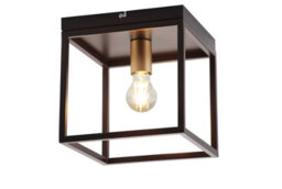 GoodHome Industrial Matt Metal Bronze Effect Led Ceiling Light