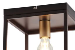 GoodHome Industrial Matt Metal Bronze Effect Led Ceiling Light - thumbnail 4