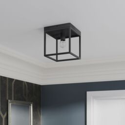 GoodHome Industrial Matt Metal Bronze Effect Led Ceiling Light - thumbnail 5