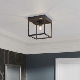 GoodHome Industrial Matt Metal Bronze Effect Led Ceiling Light - thumbnail 2