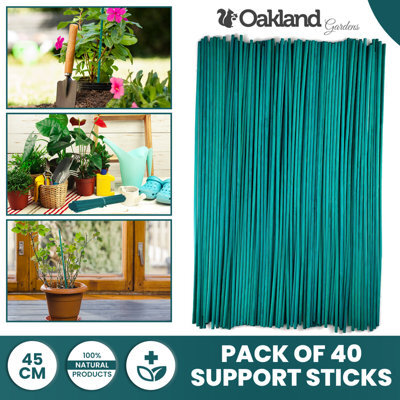 Oakland Gardens 40 X 18 Inch Green Stained Split Bamboo Plant Canes - image 1