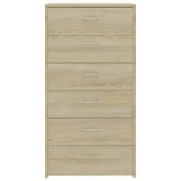 Vidaxl Sideboard With 6 Drawers Sonoma Oak 50X34X96 Cm Engineered Wood - thumbnail 4