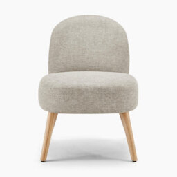 Furniturebox Uk Minnie Grey And Beige Fabric Accent Chair - thumbnail 4
