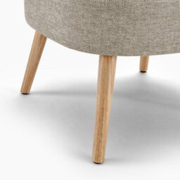 Furniturebox Uk Minnie Grey And Beige Fabric Accent Chair - thumbnail 8