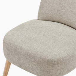 Furniturebox Uk Minnie Grey And Beige Fabric Accent Chair - thumbnail 7