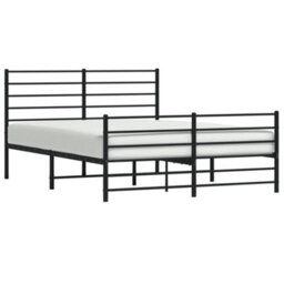 Berkfield Metal Bed Frame With Headboard And Footboard Black 120X200 Cm - thumbnail 4