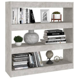 Berkfield Book Cabinet/room Divider Concrete Grey 100X30X103 Cm - thumbnail 6