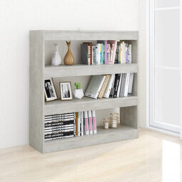Berkfield Book Cabinet/room Divider Concrete Grey 100X30X103 Cm - thumbnail 5