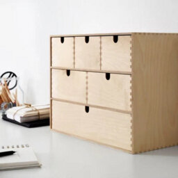 42X18X32 Cm Multi Use Mini Wooden Chest Of 6 Drawers - thumbnail 5