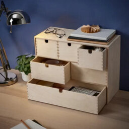42X18X32 Cm Multi Use Mini Wooden Chest Of 6 Drawers - thumbnail 4