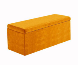 120Cm Large Plain Safar Storage Ottoman Box, Burnt Orange Plush Velvet Upholstered Deep Storage Ottoman End Of Bed Bench - thumbnail 4